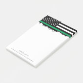 Thin Green Line American Flag Post-it® Notes (Schuin)