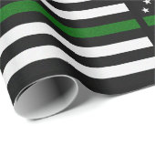 Thin Green Line Border Ptl/Park Rngr/Animal Cntl Cadeaupapier (Rol Hoek)