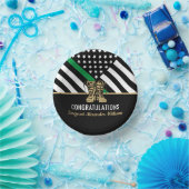 Thin Green Line Flag Army Militaire pensionering Papieren Kommen (Feest)