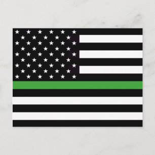 THIN GREEN LINE FLAG BRIEFKAART