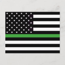 THIN GREEN LINE FLAG BRIEFKAART