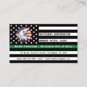 Thin Green Line Flag Custom Border Patrol Agent Visitekaartje (Voorkant)