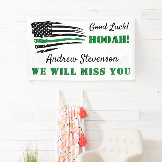 Thin Green Line Flag Militair die weggaat Partij Spandoek (Insitu)