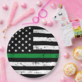 Thin Green Line Flag Militaire Pensioen Partij Papieren Bordje (Feest)