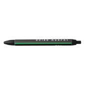 Thin Green Line Militair Monogram Zwarte Inkt Pen (Voorkant)