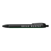 Thin Green Line Militair Monogram Zwarte Inkt Pen (Bovenkant)