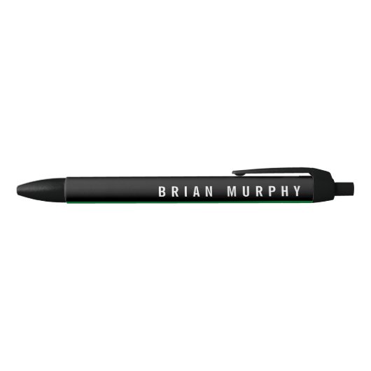 Thin Green Line Militair Monogram Zwarte Inkt Pen (Bovenkant)