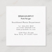 Thin Green Line Militaire Amerikaanse Vlag Vierkante Visitekaartje (Achterkant)