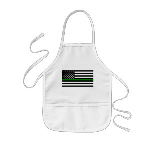 Thin Green Line Militaire en Veteranen Amerikaanse Kinder Schort