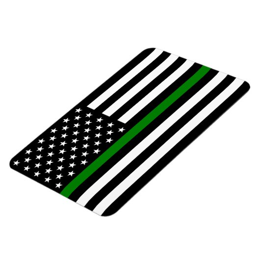 Thin Green Line Militaire en Veteranen Amerikaanse Magneet (Linkerzijde)