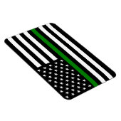 Thin Green Line Militaire en Veteranen Amerikaanse Magneet (Rechterzijde)