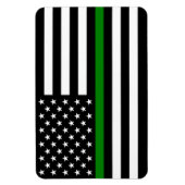Thin Green Line Militaire en Veteranen Amerikaanse Magneet (Verticaal)