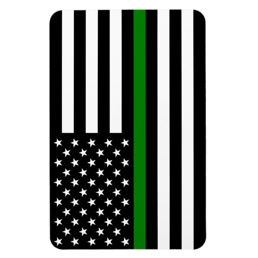 Thin Green Line Militaire en Veteranen Amerikaanse Magneet (Verticaal)