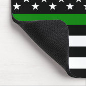 Thin Green Line Militaire en Veteranen Amerikaanse Muismat (Hoek)