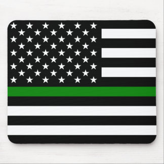 Thin Green Line Militaire en Veteranen Amerikaanse Muismat