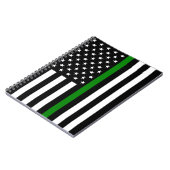 Thin Green Line Militaire en Veteranen Amerikaanse Notitieboek (Linkerzijde)
