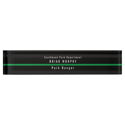 Thin Green Line Militaire Moderne Monogram Naambordje (Voorkant)