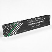 Thin Green Line Militaire Stars Stripes Monogram Naambordje