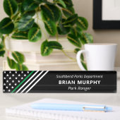 Thin Green Line Militaire Stars Stripes Monogram Naambordje