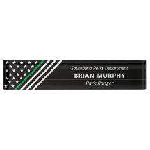 Thin Green Line Militaire Stars Stripes Monogram