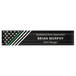 Thin Green Line Militaire Stars Stripes Monogram Naambordje