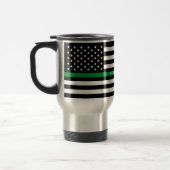 Thin Green Line Militaire Vlag Monogram Groot Reisbeker (Links)