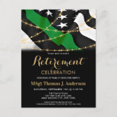 Thin Green Line Patriotic Army Militaire Verminder Uitnodiging Briefkaart (Voorkant)