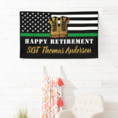 Thin Green Line Personalized Militaire Pensionerin Spandoek (Insitu)