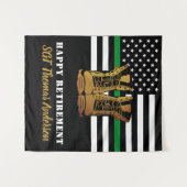 Thin Green Line Personalized Militaire Pensionerin Wandkleed (Voorkant (horizontaal))