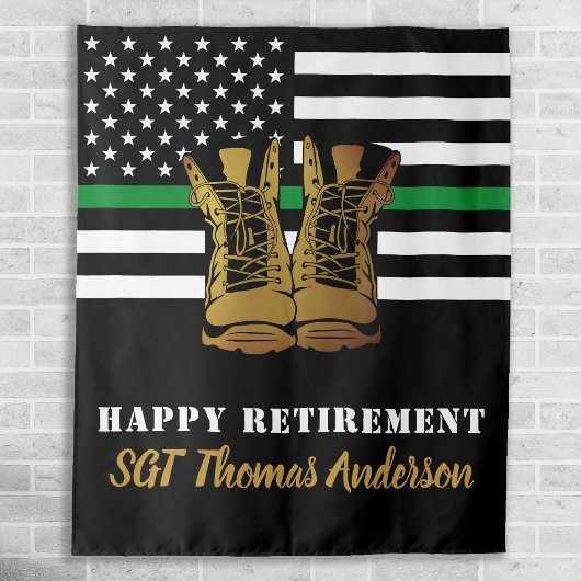 Thin Green Line Personalized Militaire Pensionerin Wandkleed
