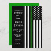 Thin Green Line Retirement Kaart (Voorkant / Achterkant)