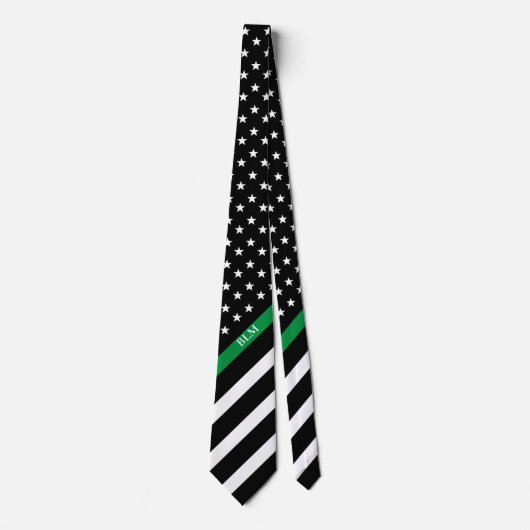 Thin Green Line Stropdas (Voorkant)
