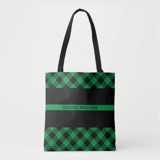 Thin Green Line Tote Bag (Voorkant)