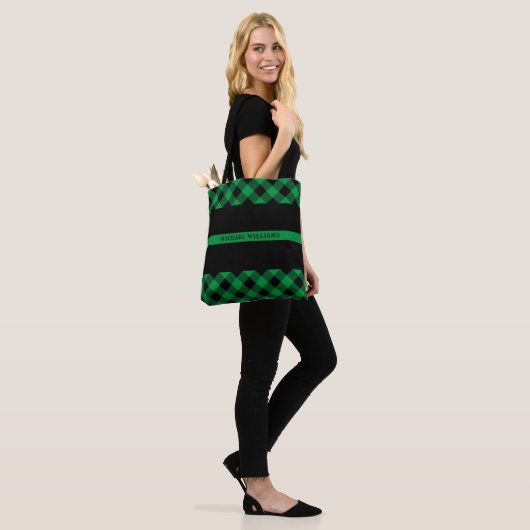 Thin Green Line Tote Bag (Op model)