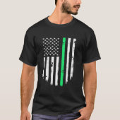 Thin Green Line Usa American Flag Jacket Top (Voorkant)