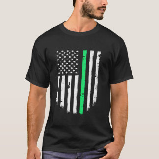 Thin Green Line Usa American Flag Jacket Top