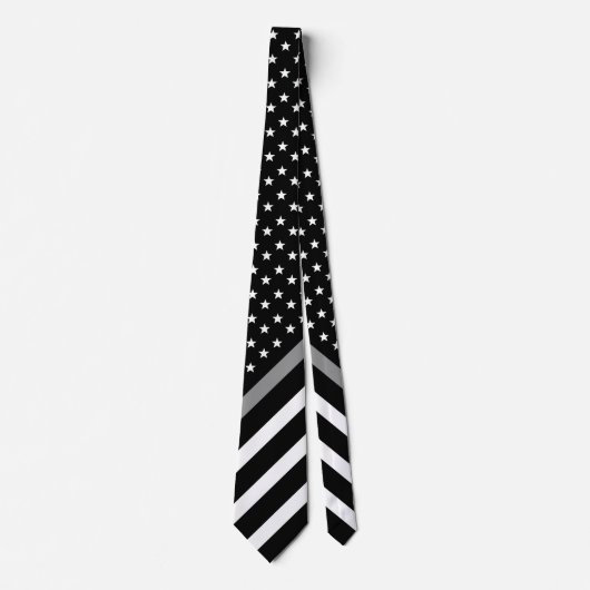 Thin Grey Line American Flag CorrecOfficer Stropdas (Voorkant)