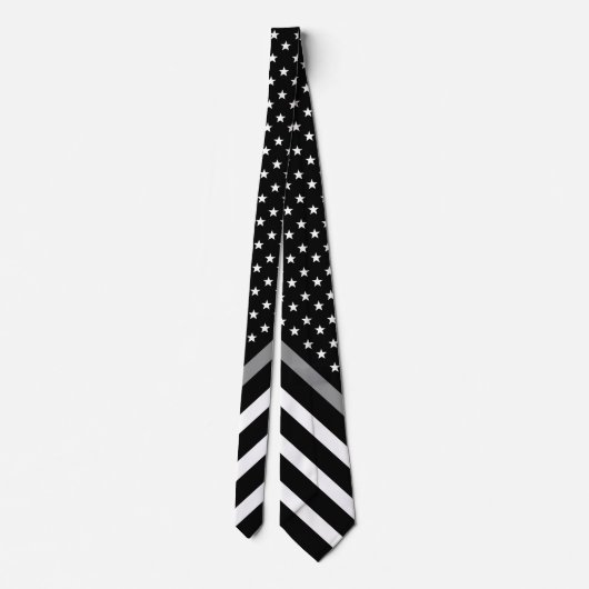 Thin Grey Line American Flag CorrecOfficer Stropdas (Achterkant)