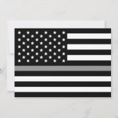 Thin Grey Line American Flag Foto Bedankkaart (Achterkant)