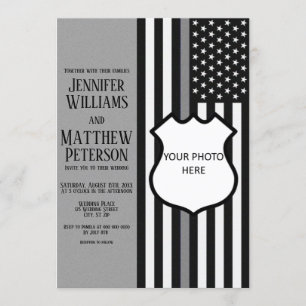 Thin Grey Line Badge Photo Insert Kaart