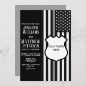 Thin Grey Line Badge Photo Insert Kaart (Voorkant / Achterkant)