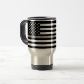 Thin Grey Line Flag Monogram Groot Reisbeker (Voorkant links)