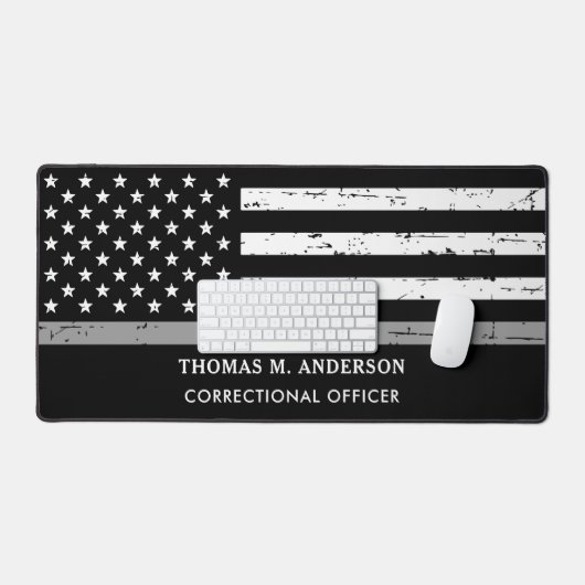 Thin Grey Line Personalized Correctionaris Bureaumat (Keyboard & Muis)