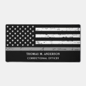 Thin Grey Line Personalized Correctionaris Bureaumat (Voorkant)