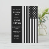 Thin Grey Line Retirement Kaart (Staand voorkant)