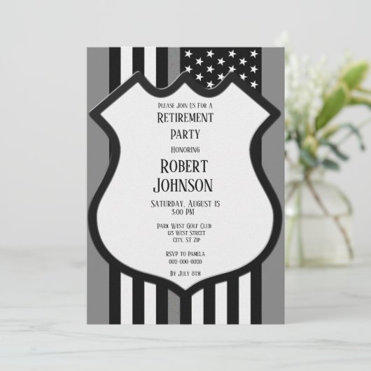 Thin Grey Line Retirement Kaart (Staand voorkant)