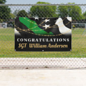 Thin Groen Lijn Aangepast militair pensioen Partij Spandoek (Insitu)