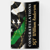 Thin Groen Lijn Aangepast militair pensioen Partij Spandoek (Verticaal)