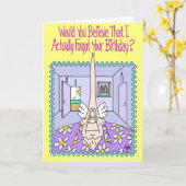 THIN HEADED Verlaat Verjaardag Kaart (Gele Bloem)