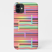 Thin is binnen! FUNKY PASTEL STRIPES iPhone11 Hoes